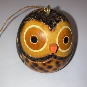 Lucuma Hand Carved Owl Ornament